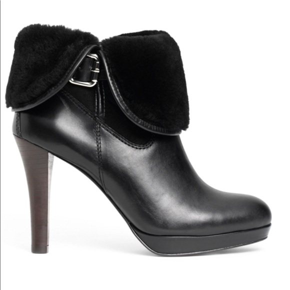 Brooks Brothers Shearling & Leather Bootie - Picture 3 of 8